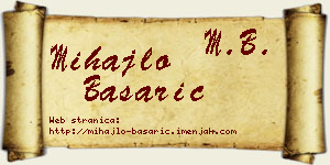 Mihajlo Basarić vizit kartica